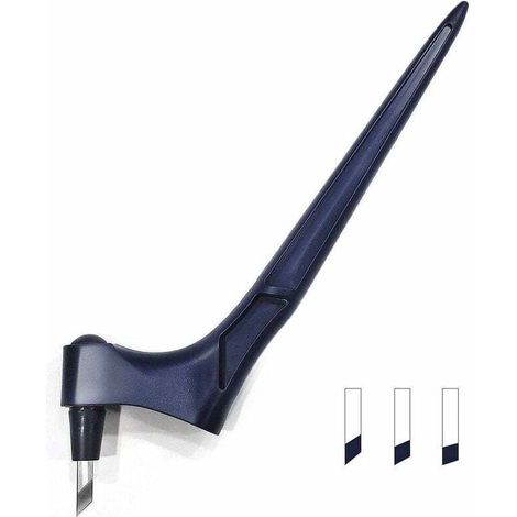 Bastelmesser, Präzisions-bastelmesser Aus Edelstahl, Mit 3 Um 360 Grad Drehbaren Klingen, Bastel- Und Zeichenwerkzeug, Scrapbooking (3 Klingen, Blau)