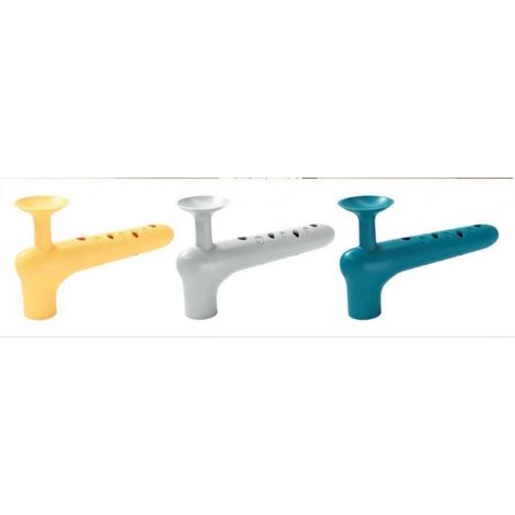 3-teiliger Silikon-griffstopper – Stoßschutz – Wandpads – Bechergriff – Saugnapfdeckel – Türgriff – Geräuschlos – Blau/grau/gelb