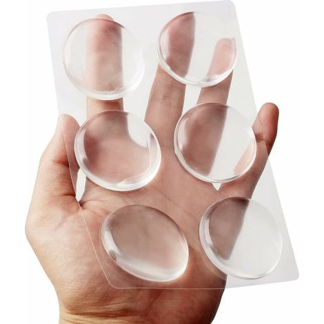 5 Türstopper, 4 Cm Wandgriffstopper, Selbstklebende Türstopper, Runde, Transparente Gummitürknöpfe Für Türen, Böden, Wände, Schränke, Schubladen Und Möbel