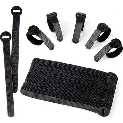 Set Mit 60 Wiederverwendbaren, Schwarzen Kabelclips, Verstellbar Und Drehbar, Zur Kabelorganisation, Für Fernseher, Büro, 151,2 Cm