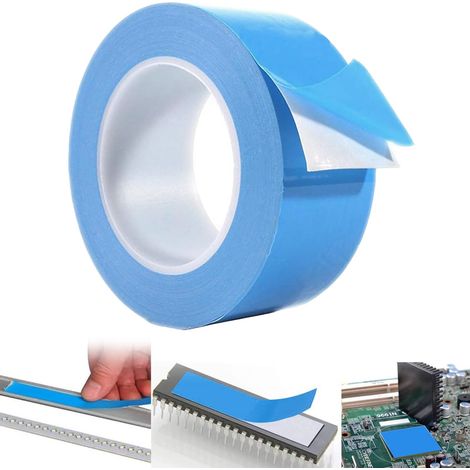 Wärmeleitendes Klebeband, Doppelseitiges Wärmeleitklebeband, 25 M × 20 Mm, Für Kühlkörper, Igbts, Cpus, Gpus