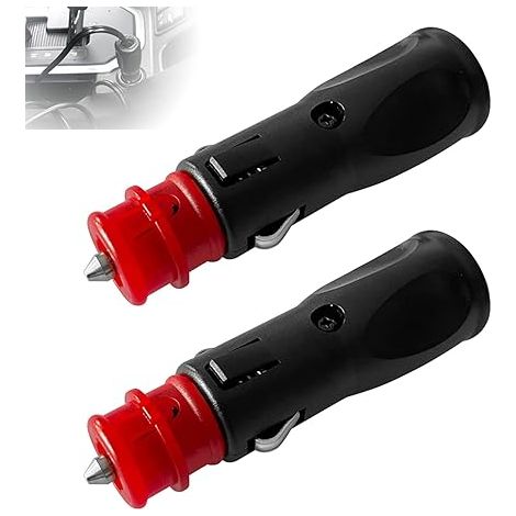 Zigarettenanzünderstecker, Zigarettenanzünderadapter (männlich), Zigarettenanzünderadapterstecker, Universeller Zigarettenanzünderstecker (männlich) Für Auto, Lkw, Boot, Motorrad, 2 Stück