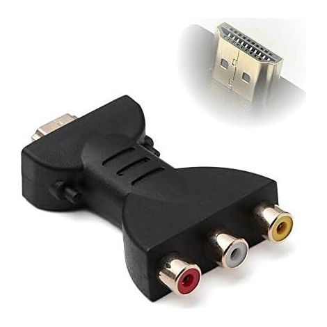 Hdmi Auf 3 Rgb/rca-komponentenanschlüsse, Digitaler Audio-video-adapter-signalwandler Für Hdtv Zu Av – Tragbar