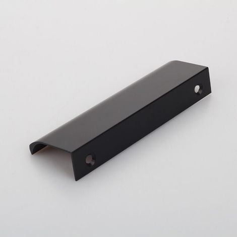 4 X Aluminium-rückseitenbefestigungsgriff, Unsichtbarer Möbelgriff Für Schubladen, Schränke, Kommoden - Schrankbeschläge (schwarz, 120 Mm Länge)