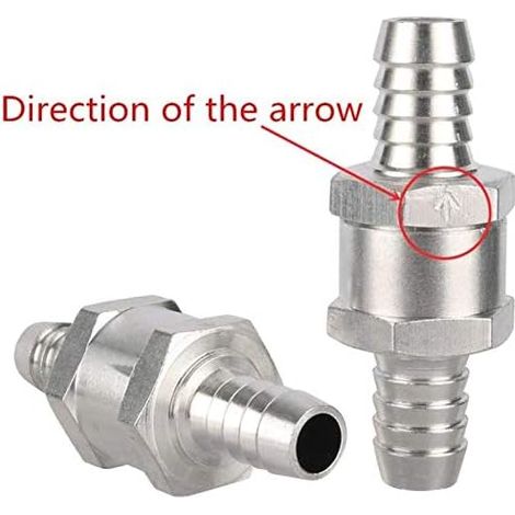 2 Stück 8mm Rückschlagventil Aus Aluminiumlegierung Für Benzin- Und Diesel-vergaser-niederdruck-kraftstoffsysteme (8mm)