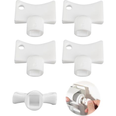 4-teiliges 5-mm-heizkörperentlüftungsschlüssel-set, Universelle Kunststoff-heizkörperentlüftungsschlüssel, Vierkant-entlüftungsschlüssel Für Alle Heizkörper, Vierkant-entlüftungsschlüssel Zum Entlüfte