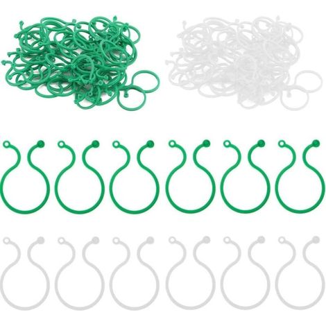 100 Stück Kletterpflanzenclips, Gartenclips, Rankenstützen, Kletterpflanzenclips, Tomatenclips Für Gartenpflanzen, Gemüse, Kletterpflanzen (2 Farben)