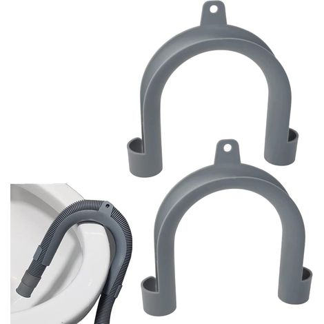Schlauchhalterung Für Waschmaschinen, Set Mit 2 Auslassschlauchhaken, U-förmige Schlauchhalterung Aus Kunststoff, 180° Universal Für Waschmaschinen Und Geschirrspüler (außendurchmesser 24 Mm Bis 26 Mm