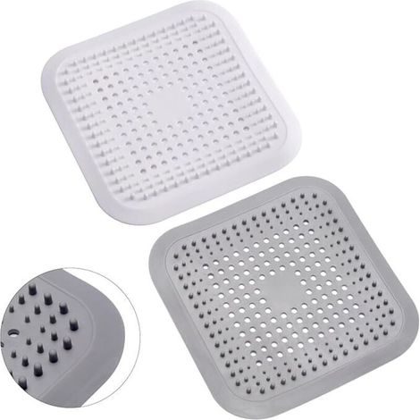 5 Silikon-duschhaarfänger Mit Saugnäpfen, Abflussschutz, Spülbeckenfilter, Universal-haarfilter Für Badezimmer, Badewanne, Küche (3 Weiße + 2 Graue)