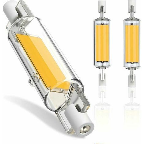R7s Led-lampe – 78 Mm Dimmbare R7s Led-lampe, 10 W R7s Cob Led-lampe, 78 Mm Hohe Helligkeit, Kaltweiß 6000 K, 600 Lm R7s Led-lampe, 360° Abstrahlwinkel, 220–240 V Wechselstrom, 2er-pack, -, Hanb