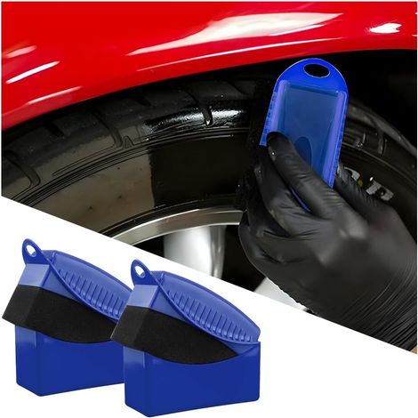 Stück Reifenpflege-applikatorschwämme, Selbstpolierende Wachsapplikatoren, Reifenglanz-reinigungsschwämme, Für Autoglas, Lackierten Stahl, Autopflegeproduktpackung (blau)