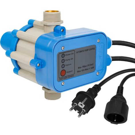 Wasserpumpen-druckschalter 10 Bar, Elektrisch, Automatischer Start Und Stopp, Mit Kabel, Blau