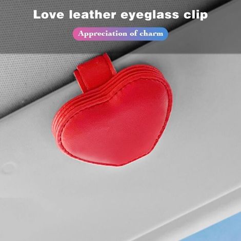 Sonnenbrillenhalterung Fürs Auto, Universelle Sonnenbrillenhalterung Aus Leder Fürs Auto, Universelle Sonnenbrillenhalterung Für Lkw/pkw Für Damen Und Herren (rot)