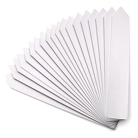 100 Stück Große Pflanzenetiketten (20 X 3 Cm), Gartenetiketten, Pflanzetiketten Für Gemüsegärten, Kunststoffetiketten Für Den Außenbereich – Weiß
