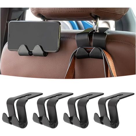 4 Stück Universal-kopfstützenhaken Für Autos, Autositzhaken, Multifunktionshaken Für Verschiedene Modelle, Einkaufen, Reisen, Autozubehör (schwarz)