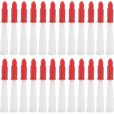 Set Mit 24 Wiederverwendbaren Silikon-fugendüsen Mit Roten Dichtungen, Um Verstopfungen Bei Ihren Projekten Zu Verhindern.