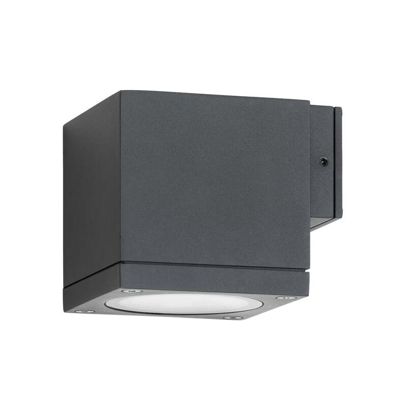 [neuwertig] B-ware Außenwandleuchte 5161 Schwarz Alu Glas 1x Gu10 Dimmbar Ip65 Lcd