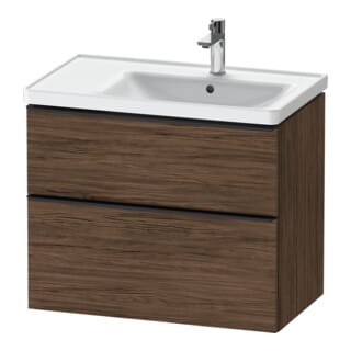 Duravit Waschtischunterschrank D-Neo 78,4x45,2cm, 1 Kast, B R, sw/Nuss dkl.