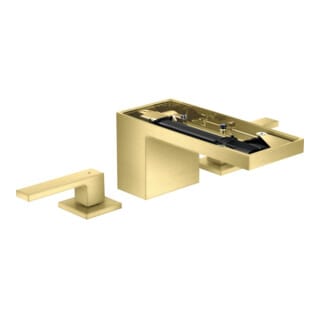 hansgrohe 3-Loch-Waschtischarmatur 70 Axor MyEdition A 151mm, m Pus-Op-Abl, o. Pl., brush. br