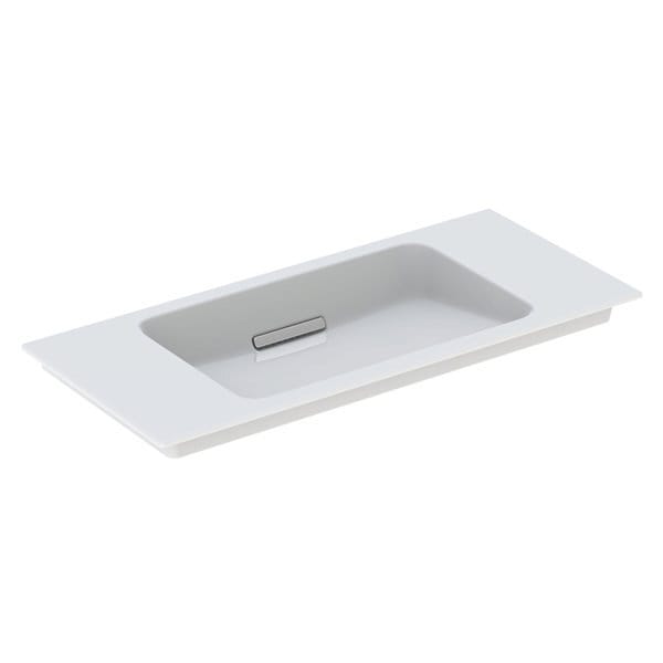 Geberit Möbelwaschtisch One 90x40cm, o HL, Ü verd., we. K-Tect/Bl vc