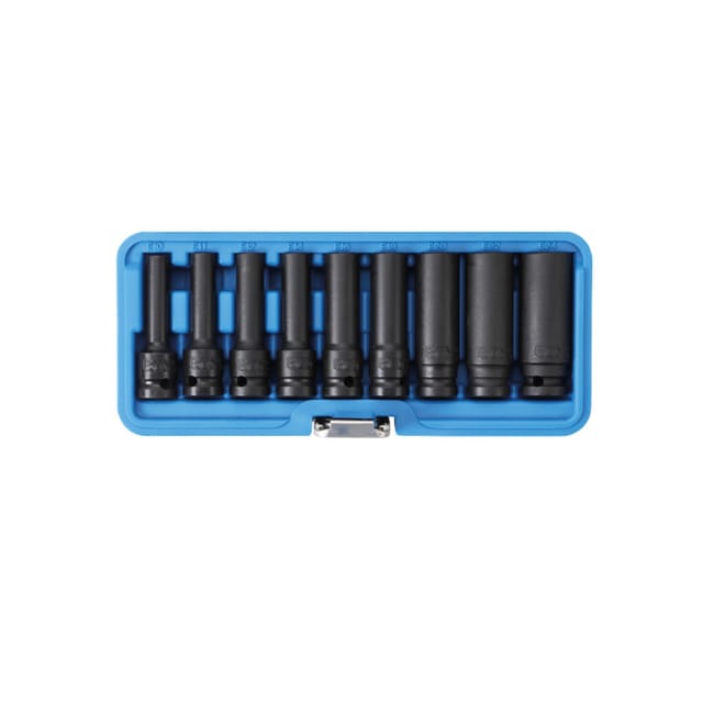 BGS Kraft-Steckschlüssel-Einsatz-Satz E-Profil, tief Antrieb Innenvierkant 12,5 mm (1/2 Zoll) SW E10 - E24 9 teilig