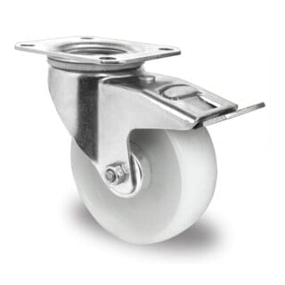 CASCOO Lenkrolle mit Totalfeststeller ø 125 mm Serie N0N0 Rollenlager