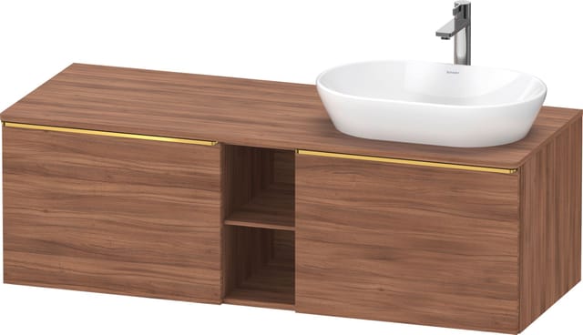 Duravit Waschtischunterschrank D-Neo 140x55cm, 2 A, 1 Pl, B R, g pol/Nu Nat