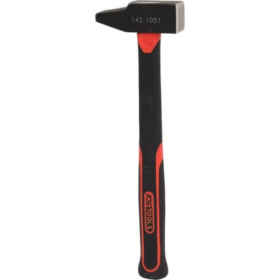 KS Tools Schlosserhammer, Fiberglasstiel, französische Form, 400g