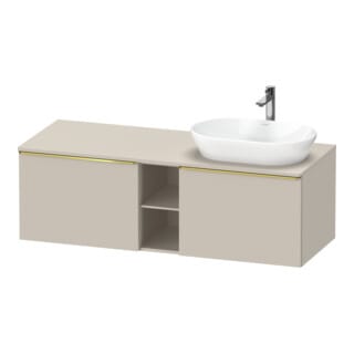 Duravit Waschtischunterschrank D-Neo 140x55cm, 2 A, 1 Pl, B R, g pol/Taupe ma