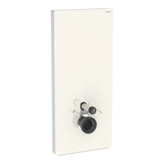 Geberit Wand-WC-Modul Monolith Bauh. 114cm, Fr. Gl. sand-grau, S. Alu