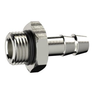 Riegler Einschraubschlauchtülle, O-Ring, G 1/8, Schlauch LW 8, MS vern.