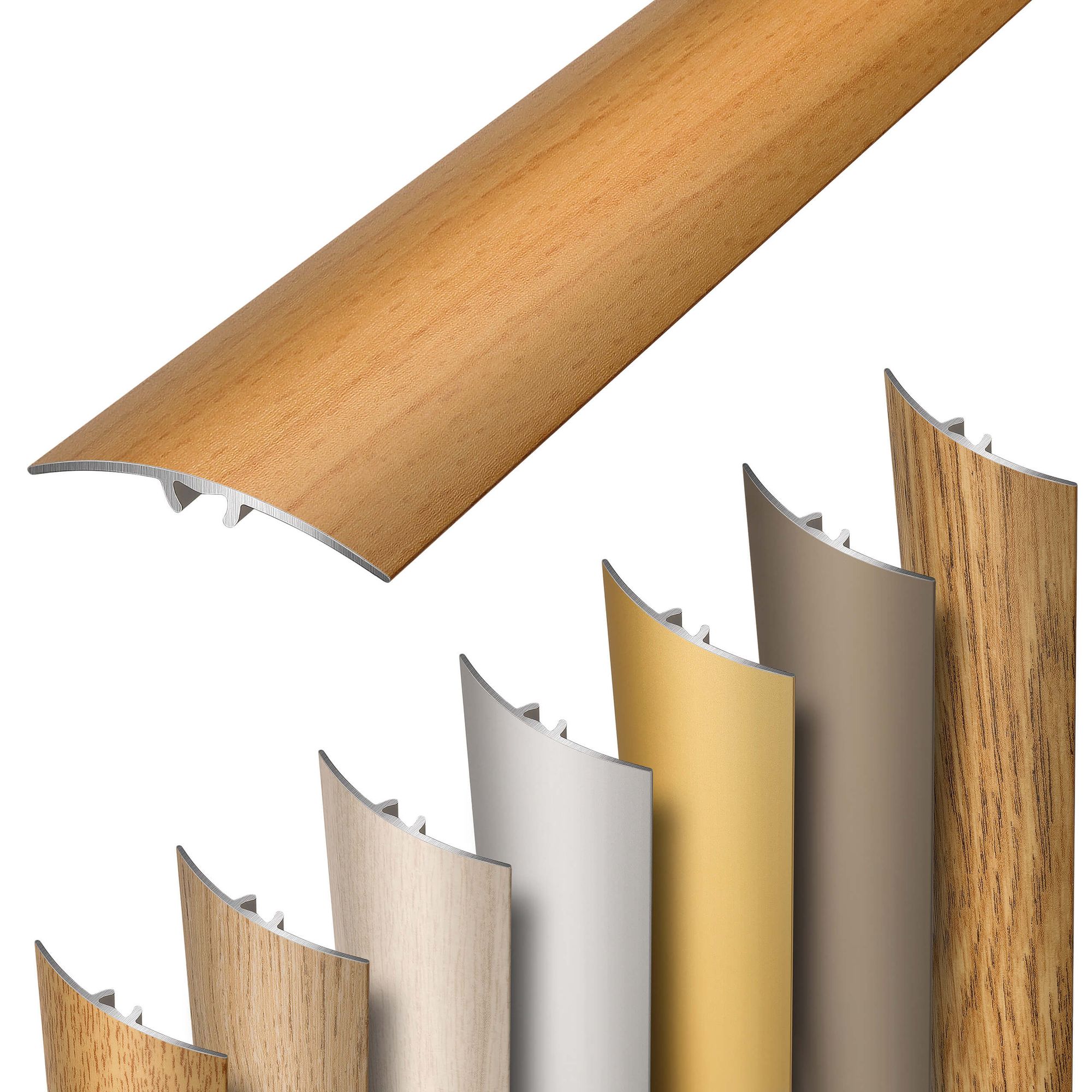 Dalsys - Bergangsprofil Ausgleichsprofil, Selbstklebend - 90cm X 40mm Buche