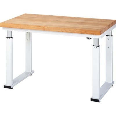 RAU Werkbank adlatus 600 elektrisch höhenverstellbar Buche-Massiv-Platte 1250 mm x 700 mm