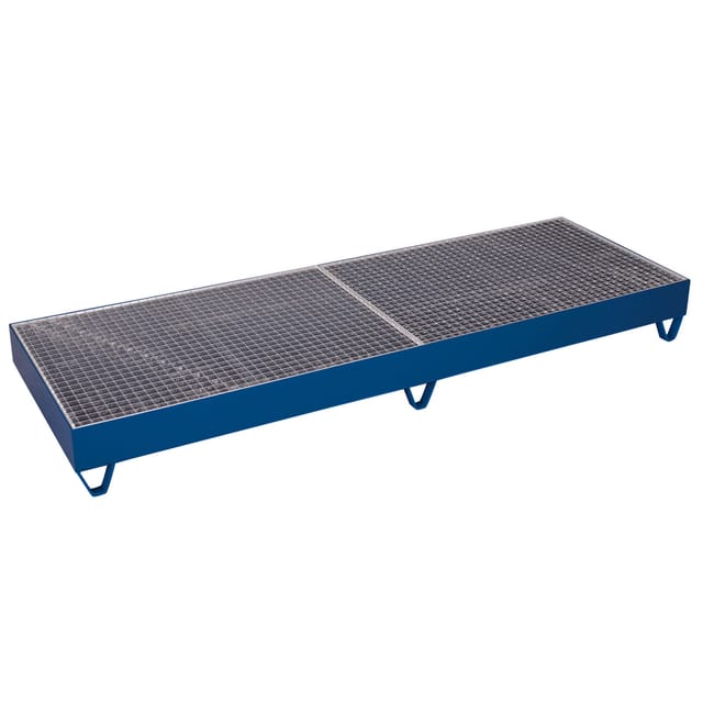 VARIOfit Auffangwanne mit Gitterrost für 4 Fässer a 200 Ltr 2.390 x 800 mm