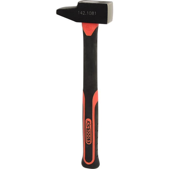 KS Tools Schlosserhammer, Fiberglasstiel, französische Form, 800g