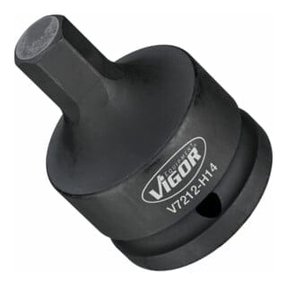 VIGOR Innensechskant Schlagschrauber Schraubendreher-Einsatz, V7212-H14, 3/4 Zoll (20 mm) Vierkant, Innen Sechskant Profil, SW 14 mm