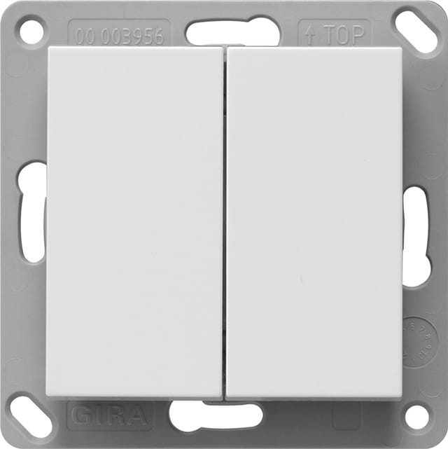 Gira Funk-Wandsend. batterielos 2fach reinweiß 242203