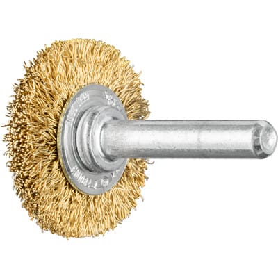 PFERD TOOLS Rundbürste ungezopft RBU Ø30x6 mm Schaft-Ø6 mm Messing-Draht-Ø0,20