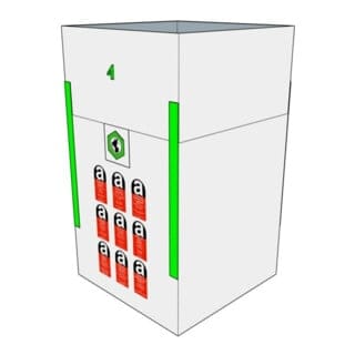 Big Bag 90x90x110cm, SWL 1000kg, SF:5:1 Asbest