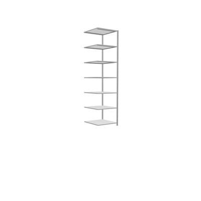 Schulte Anbauregal Steckregal MULTIplus150 3000 x 750 x 800 mm 7 Fachböden Kreuzstrebe RAL 7035 lichtgrau
