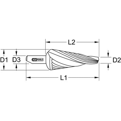 KS Tools HSS Blechschälbohrer spiralgenutet, Ø 4-14mm