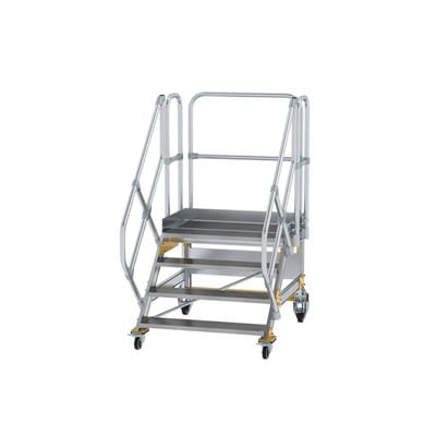 MUNK Aluminium-Plattformtreppe fahrbar 45° 4 Stufen
