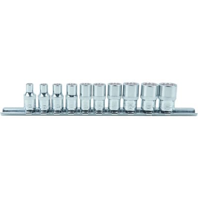 KS Tools 1/4" CHROMEplus 12-kant-Stecknuss-Satz, 10-teilig 4-13mm