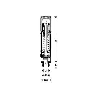 Riegler Hochleistungs-Sicherheitsventil, MS, G 3/4, Ansprechdruck 18 bar