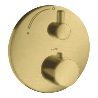 hansgrohe Fertigmontageset Axor Uno UP-THM, mit Absperrventil, brushed brass