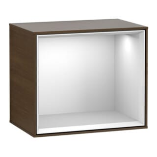 V&B Regalmodul Finion 41,8x35,6x27cm, Reg wh. m, Walnut veneer