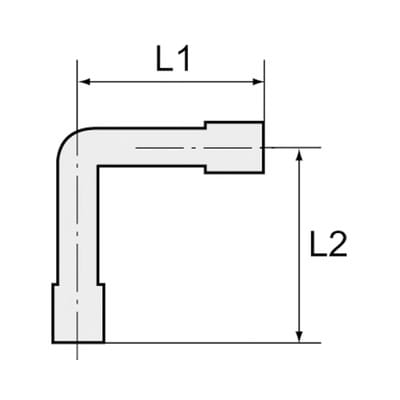Riegler Winkel-Schlauchverbindungsstutzen, für Schlauch LW 19 mm, POM