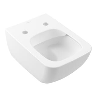 V&B Wand-WC, Tiefspüler VENTICELLO 37,5x56cm, D-Flush, randlos, st. wh. C+