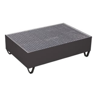 Cordes Auffangwanne mit Gitterrost für 2 x 200 Ltr. Fässer RAL 7016
