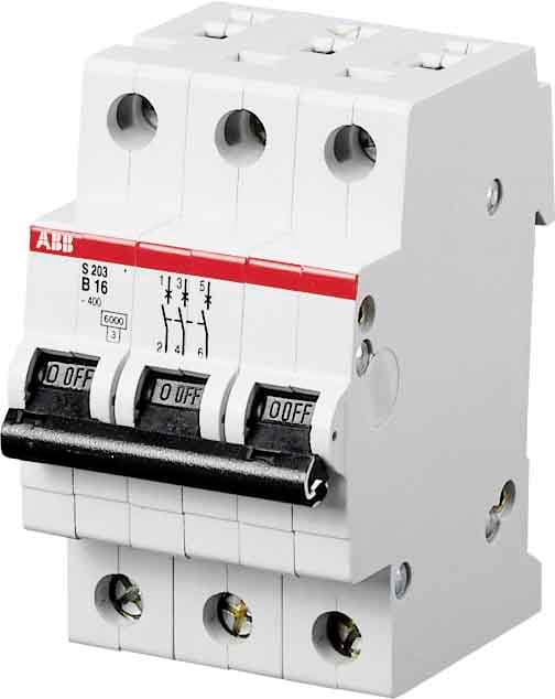 ABB Stotz S&J Sicherungsautomat B, 6kA, 25A, 3P S203-B25